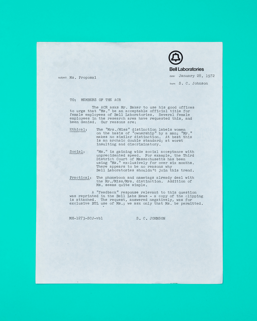 Ms. Proposal Memo by Peter Adams. 