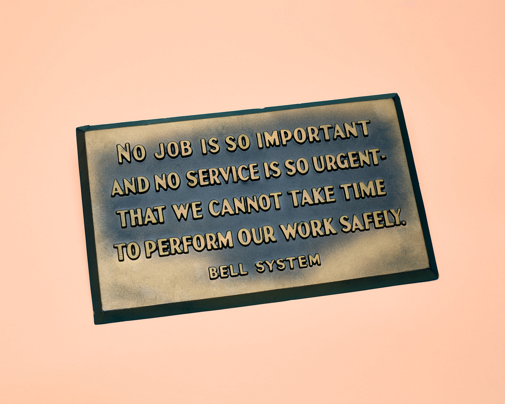 Safe Work Sign by Peter Adams. 