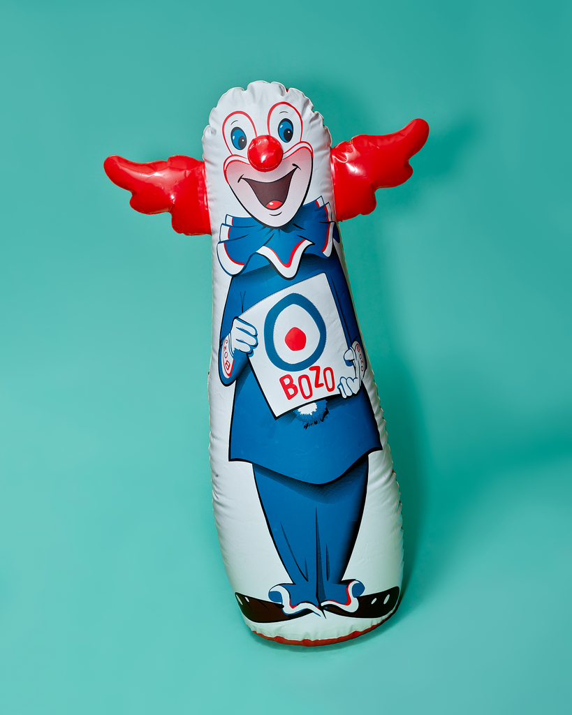 Bozo Punching Bag by Peter Adams. 