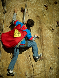 Superman In Training by Peter Adams.