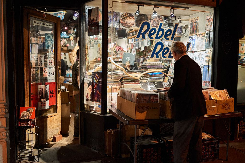 Rebel Rebel Record Store by Peter Adams. 