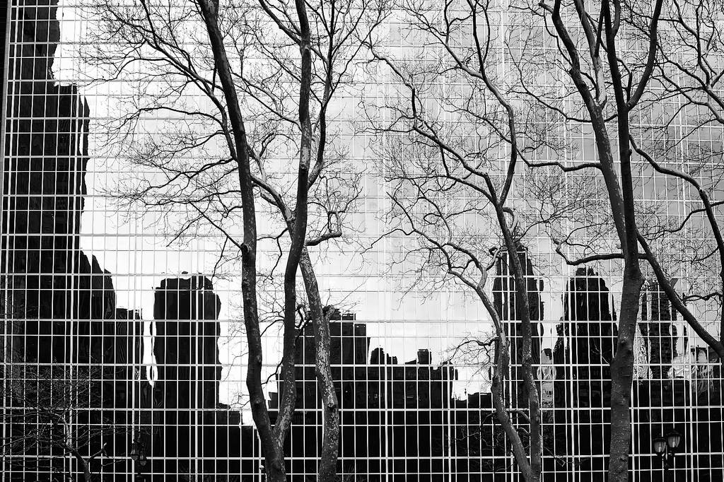 Bryant Park Reflections by Peter Adams. 
