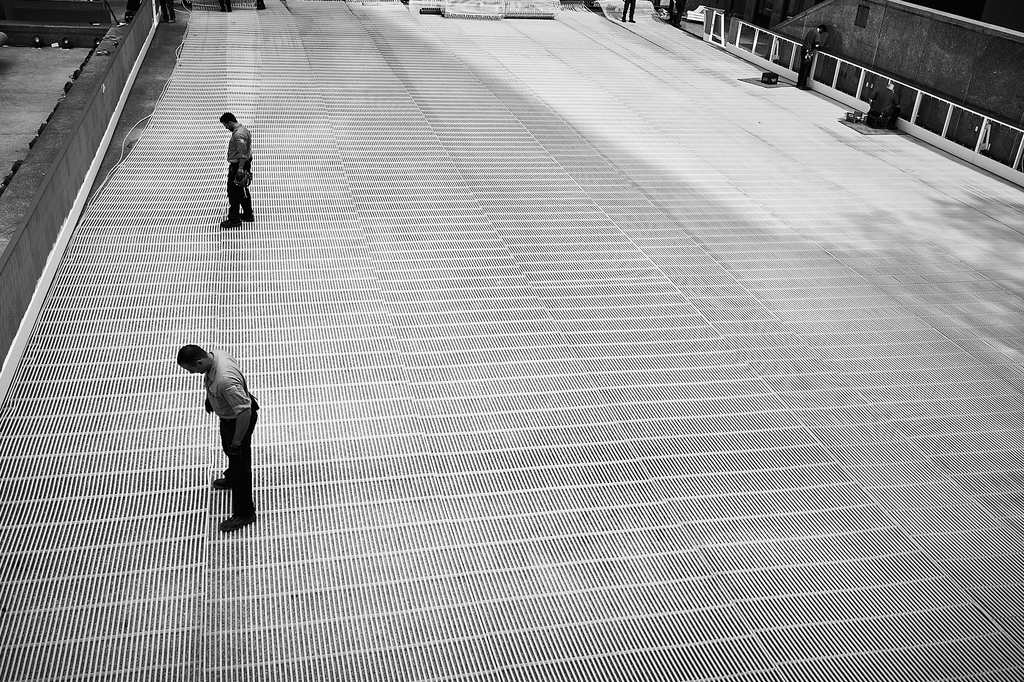 Rockefeller Rink Workers by Peter Adams. 