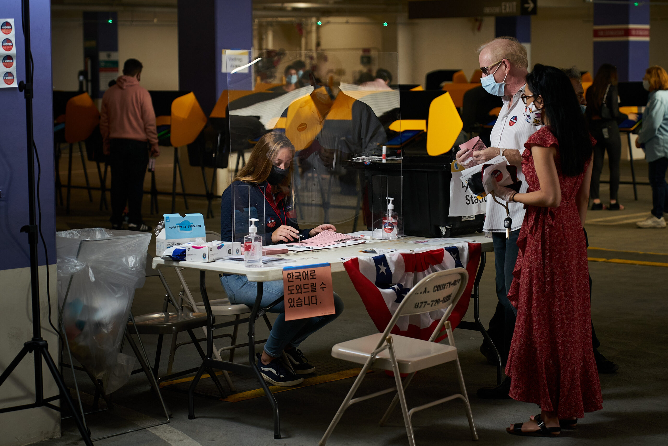 Los Angeles County Vote Center. election, election security, political, political campaign, politics, voting, voting machines, election worker.