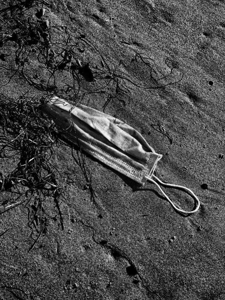 Mask On Beach. covid, pandemic, mask, beach.