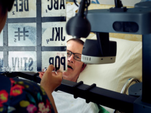 Henry Evans. Stretch RE1, caregiver, disability, reportage, science and technology, Hello Robot, Robots for Humanity, research, robot, robotics, Henry Evans.