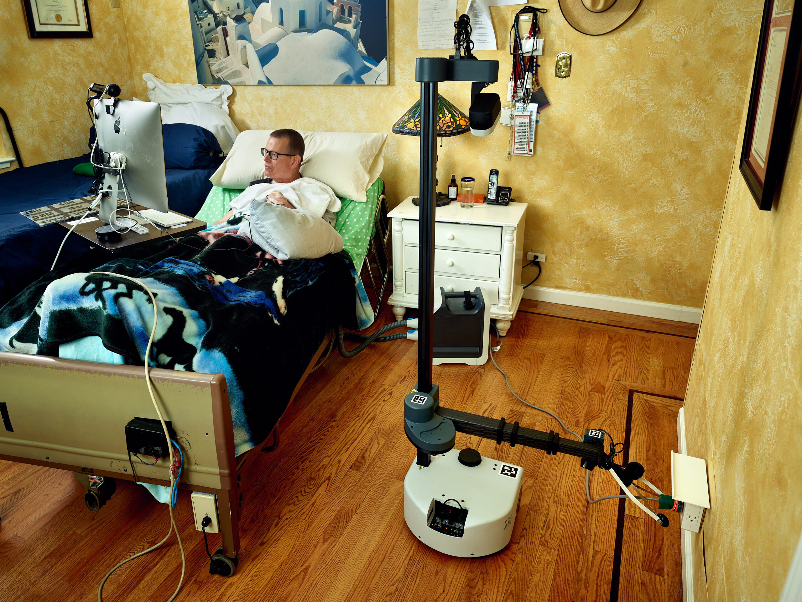 Henry Evans Piloting the Stretch RE1. Stretch RE1, caregiver, disability, research, robot, robotics.