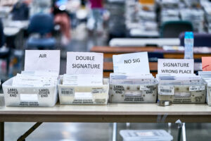 Vote By Mail Ballot Processing. 2020 Presidential Election, absentee ballots, ballots, coronavirus pandemic, election, election security, mail ballots, politics, vote by mail, voting.