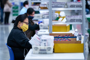 Vote By Mail Ballot Extraction. 2020 Presidential Election, absentee ballots, ballots, coronavirus pandemic, election, election security, mail ballots, politics, vote by mail, voting.