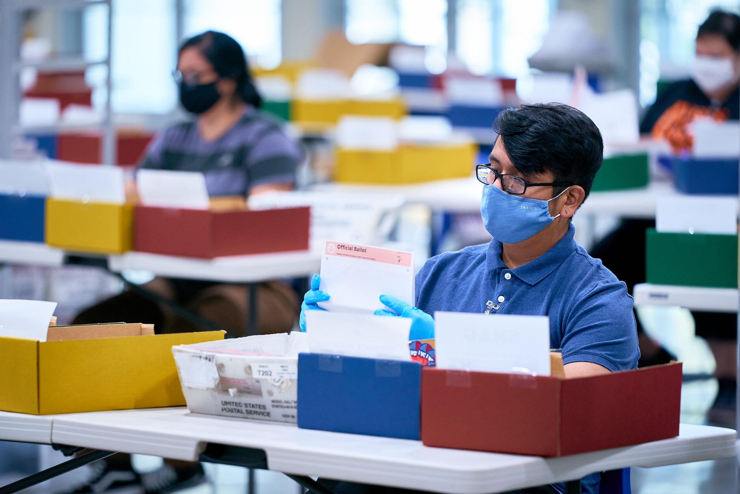 Vote By Mail Ballot Extraction. 2020 Presidential Election, absentee ballots, ballots, coronavirus pandemic, election, election security, mail ballots, politics, vote by mail, voting.