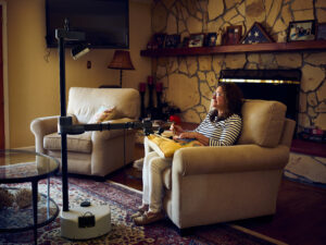 Stretch RE1 Delivering a Rose. Stretch RE1, caregiver, disability, research, robot, robotics, flower, rose.